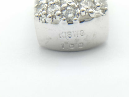 D1.00ct K18WG 3.0g Pendant Top 
