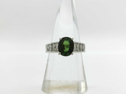 Colored Stone 2.44ct D0.48ct PT900 8.2G Ring 