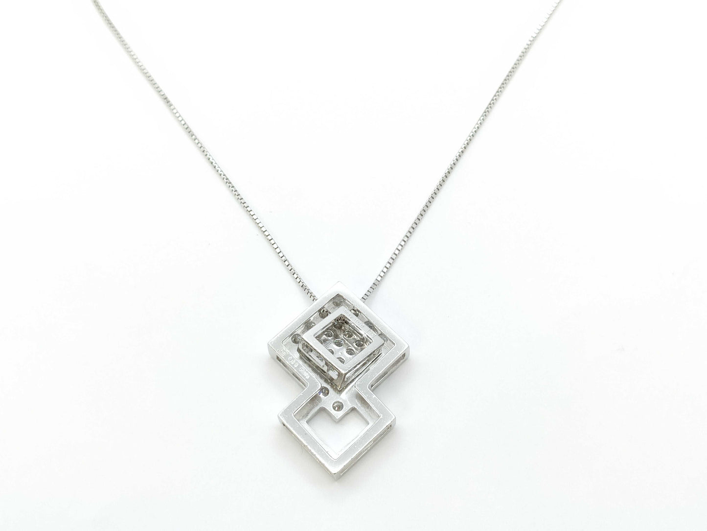 D1.53ct K18WG 7.7g Necklace 