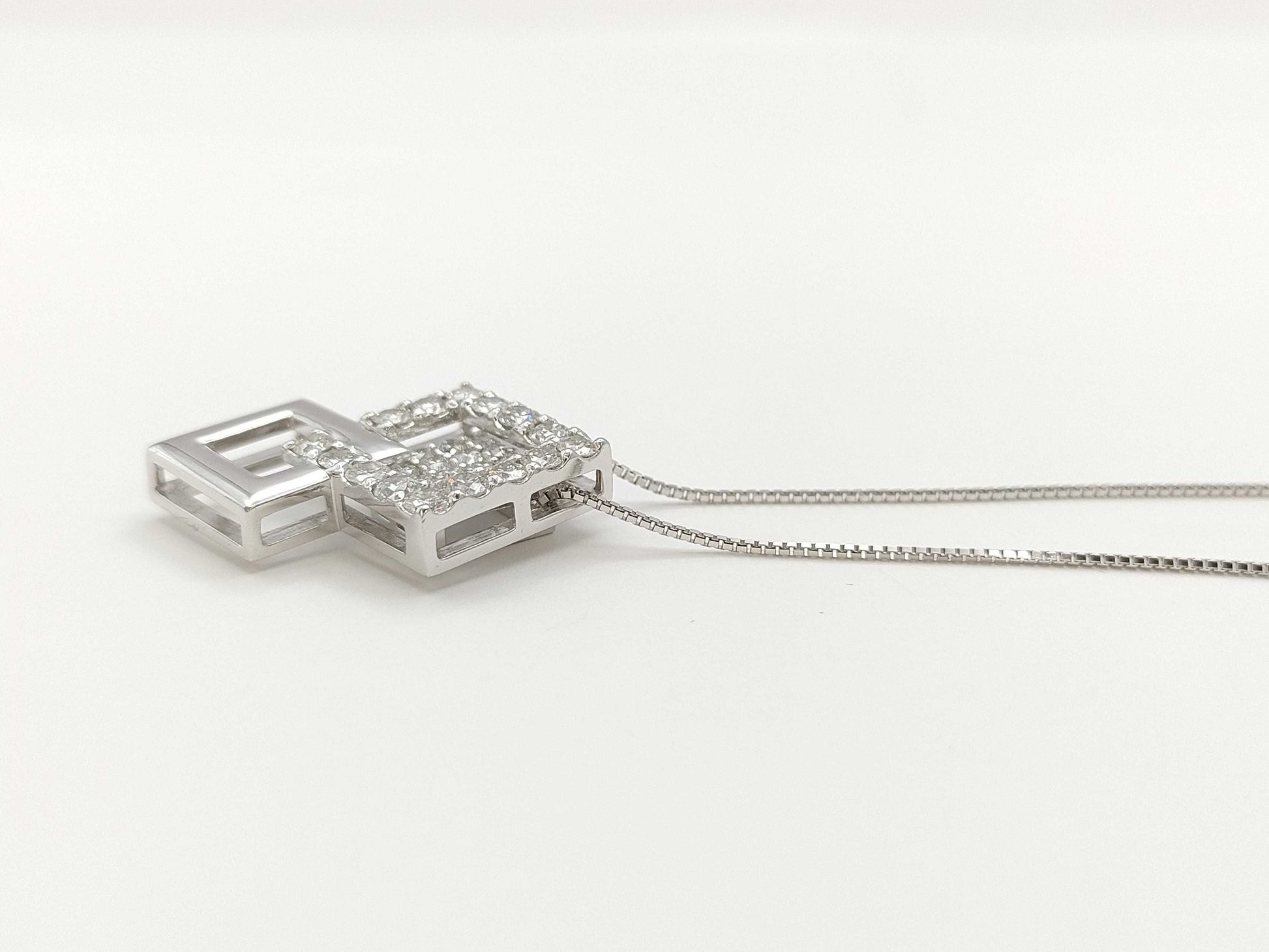 D1.53ct K18WG 7.7g Necklace 