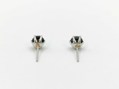Black Stone 0.90/0.90ct PT900 0.7g Earrings 