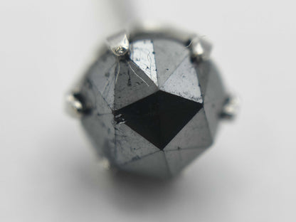Black Stone 0.90/0.90ct PT900 0.7g Earrings 