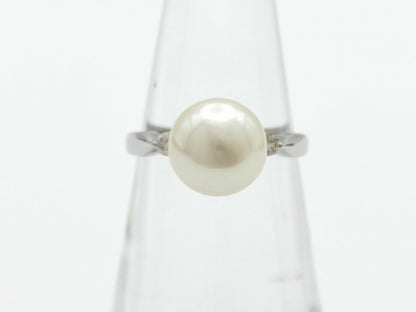 Pearl diameter approx. 8.7mm D0.06ct PT900 3.5g ring 