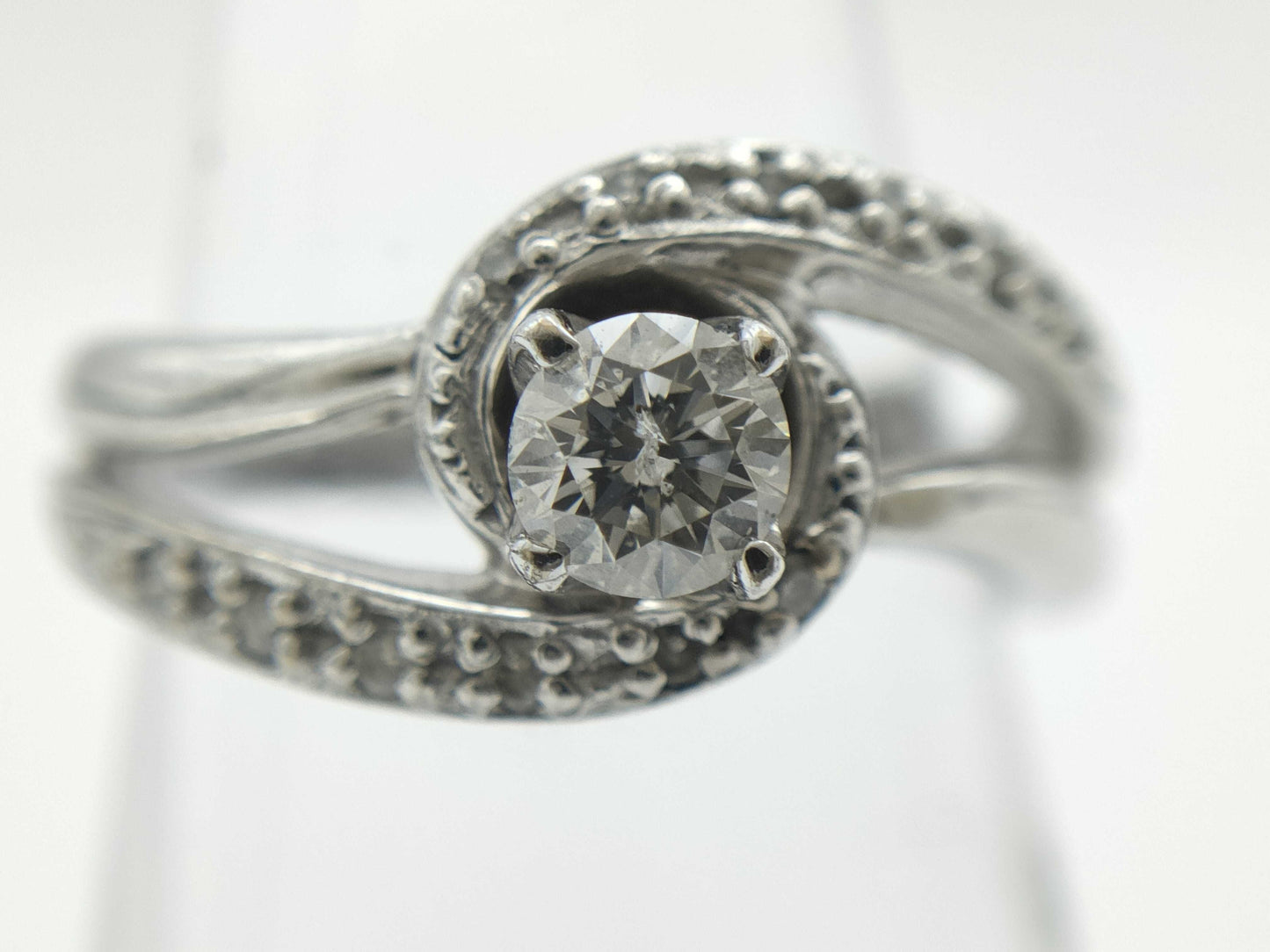 D0.30ct FD0.08ct K18WG 5.6g Ring 