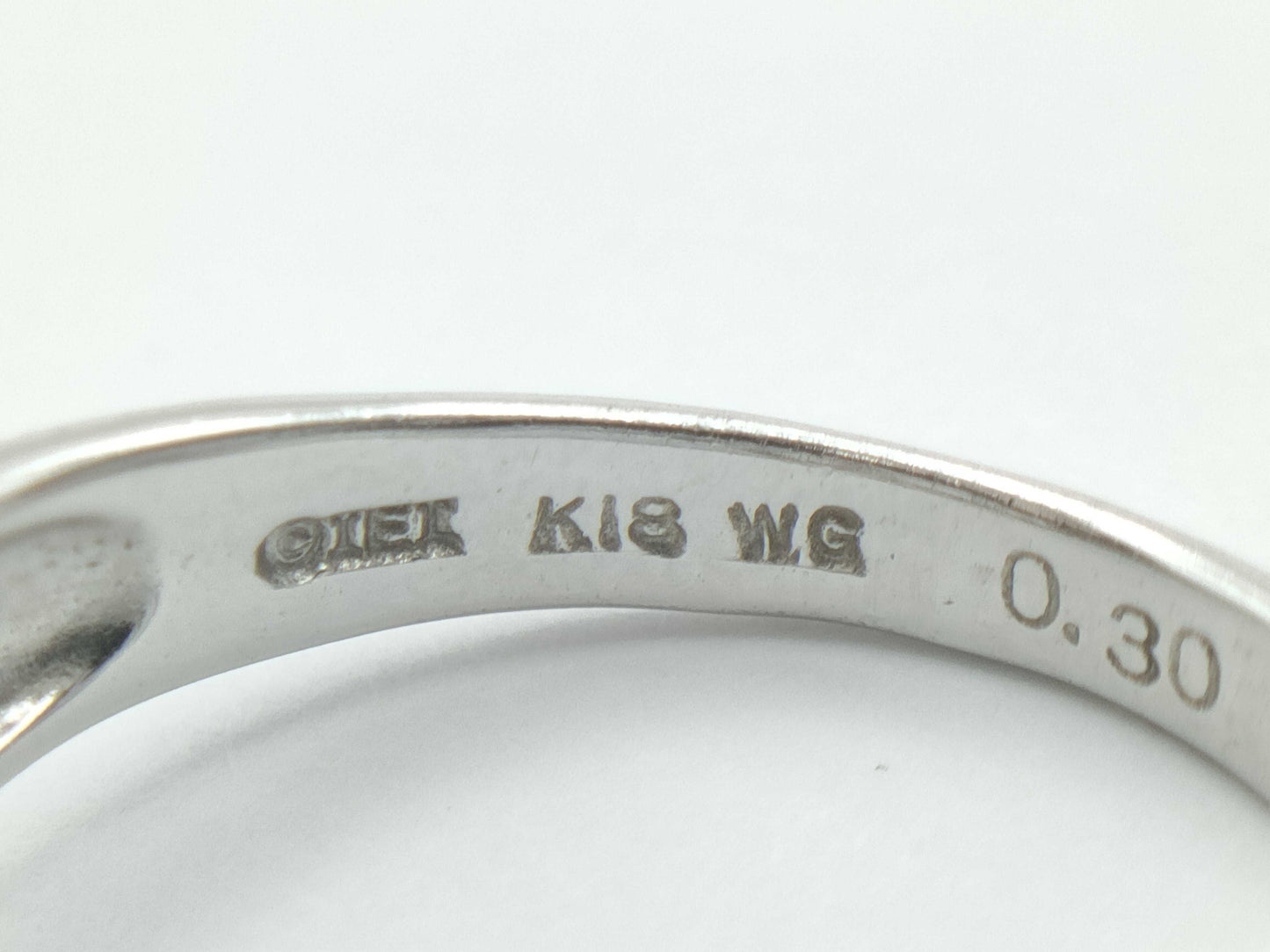 D0.30ct FD0.08ct K18WG 5.6g Ring 