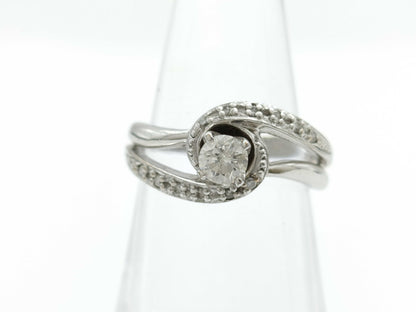 D0.30ct FD0.08ct K18WG 5.6g Ring 