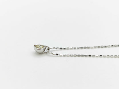 D0.10ct K10WG 1.2g Necklace 