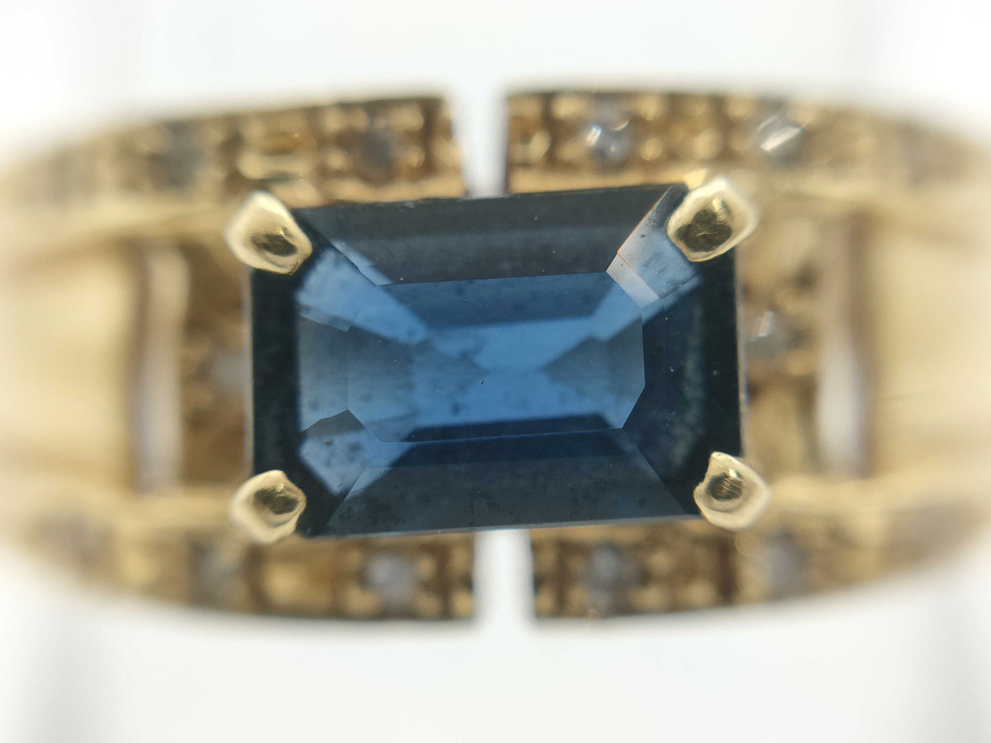 Colored Stone D0.07ct K18 3.4g Ring 