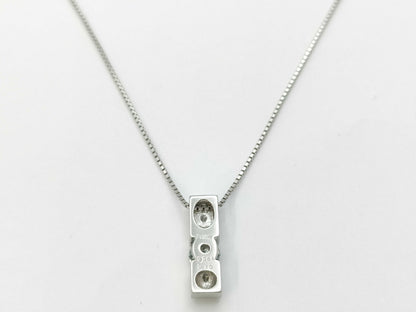 D0.358/0.10ct Pt900/850 4.4g Necklace 