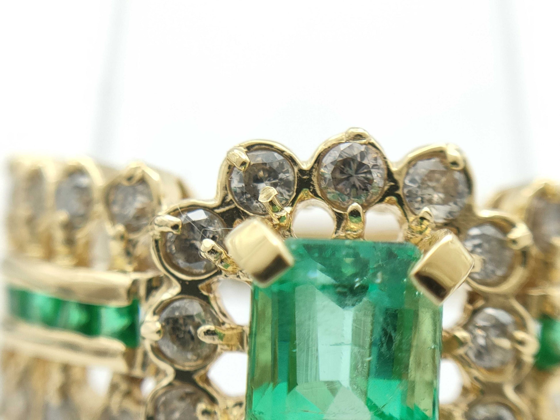 Emerald Diamond K18 4.9g Ring 