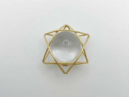 Transparent Stone K18 6.2g Pendant Top 