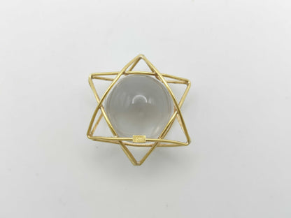 Transparent Stone K18 6.2g Pendant Top 