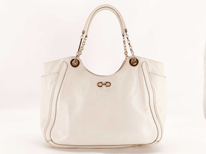 Salvatore Ferragamo Gancini Ferragamo Hand Leather Tote Bag