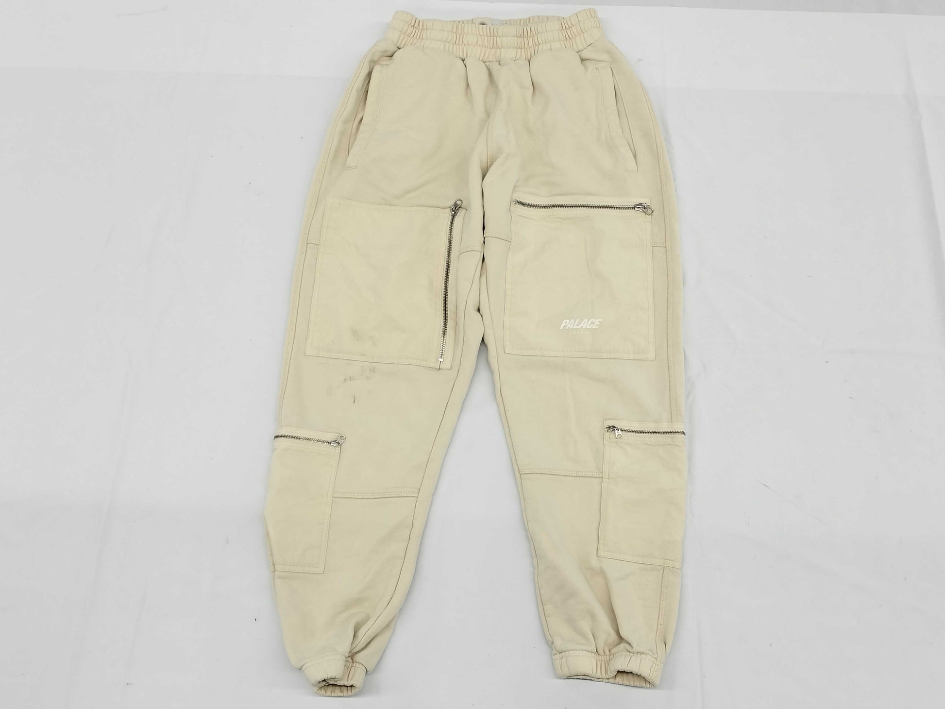 PALACE Cargo Sweatpants, Beige, Size S