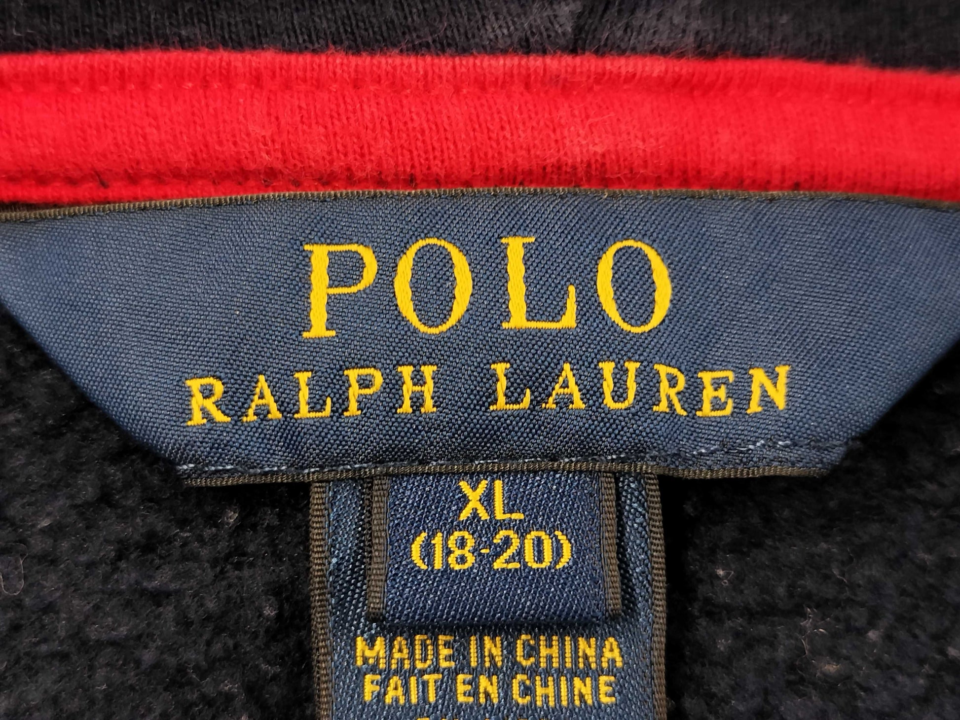 POLO Ralph Lauren Zip-Up Hoodie Big Pony Size XL Tops