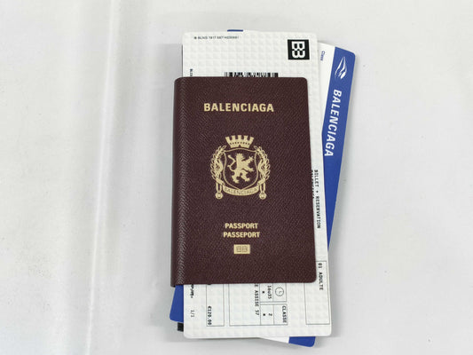 BALENCIAGA Unused Passport Long Wallet 2 Tickets Card Case, Pass Case, Business Card Holder