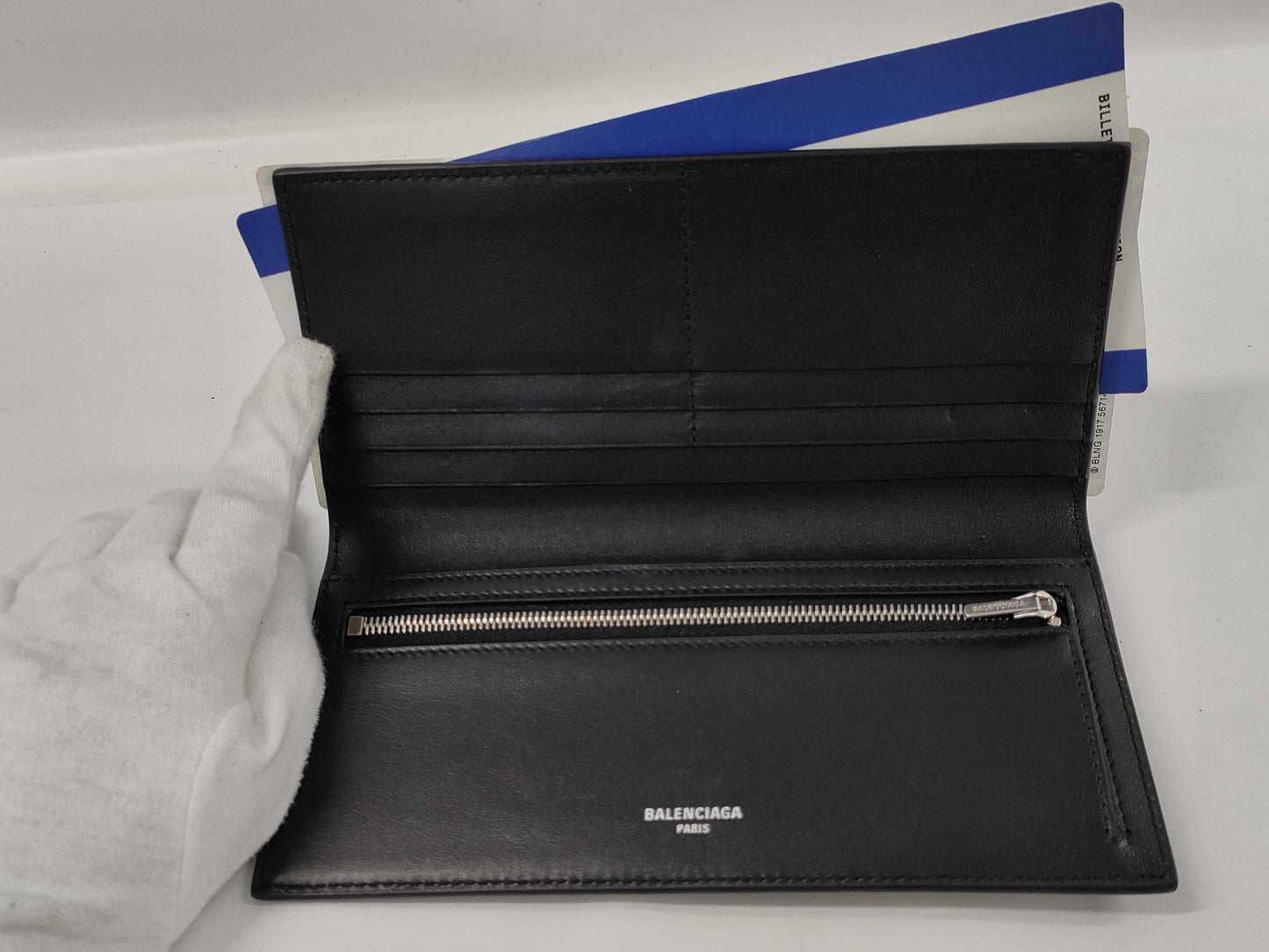 BALENCIAGA Unused Passport Long Wallet 2 Tickets Card Case, Pass Case, Business Card Holder