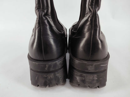 BALENCIAGA Bulldozer Chelsea Boots Black Matte Smooth Calfskin 693968 Size 40 Other Shoes