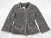 CHANEL Tweed Jacket, Black and White, Size 36