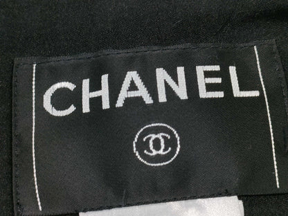CHANEL Tweed Jacket, Black and White, Size 36