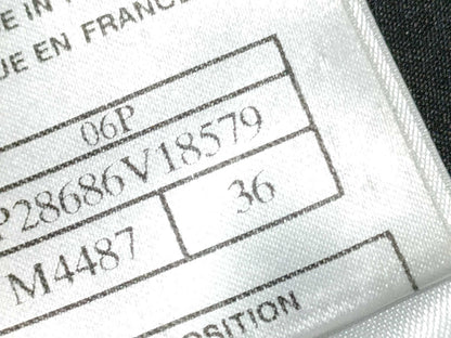 CHANEL Tweed Jacket, Black and White, Size 36