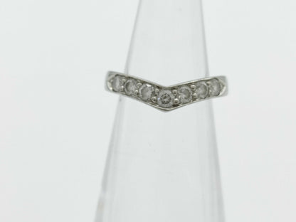 Tiffany & Co. V-Band 7PD PT950 4.4g Ring 