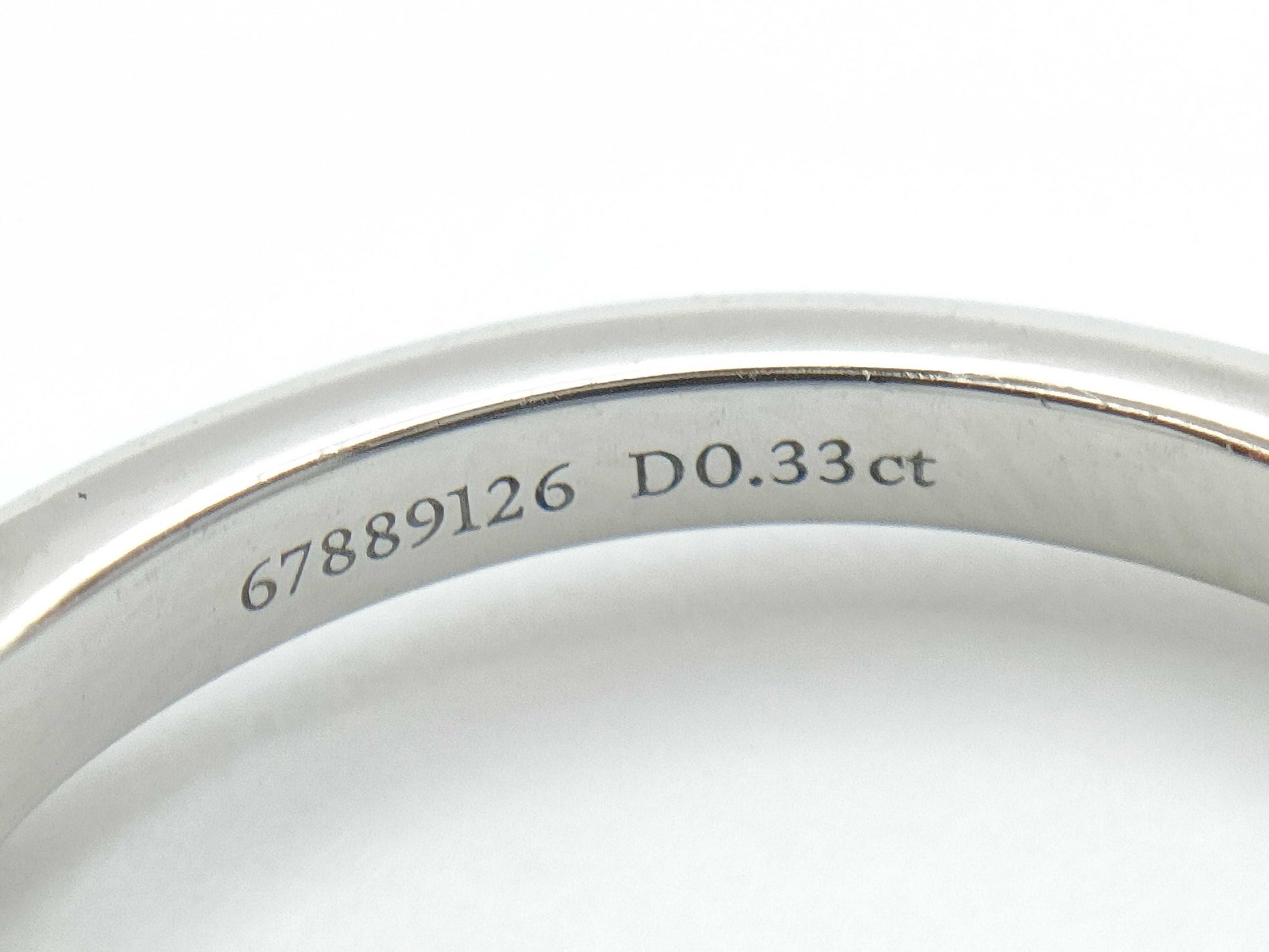 Tiffany&Co. Solitaire D0.33ct Pt950 4.5g Ring 