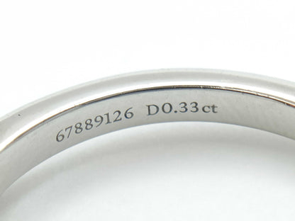 Tiffany&Co. Solitaire D0.33ct Pt950 4.5g Ring 