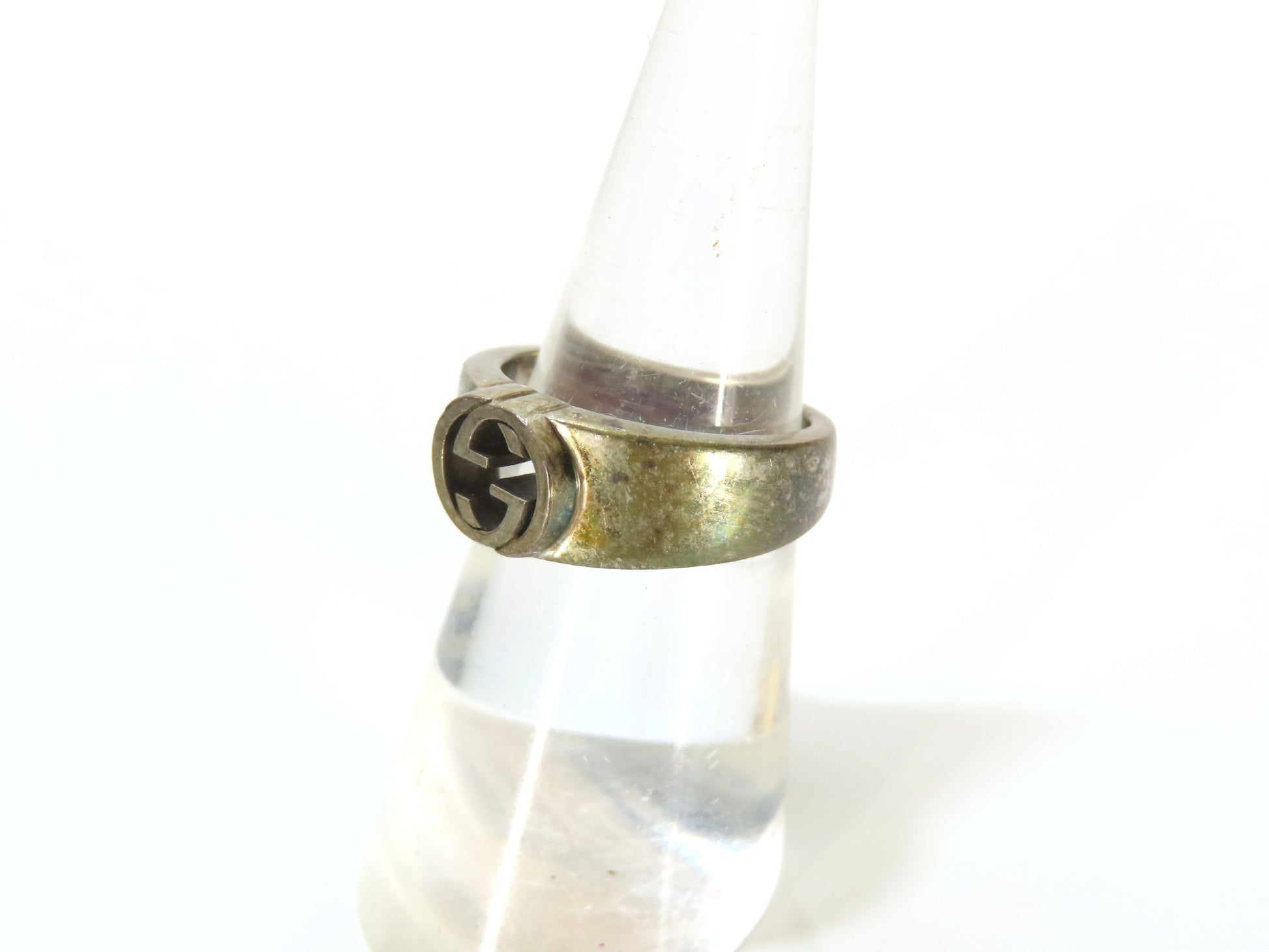 GUCCI Interlocking Ring AG925 5.8g Size 50
