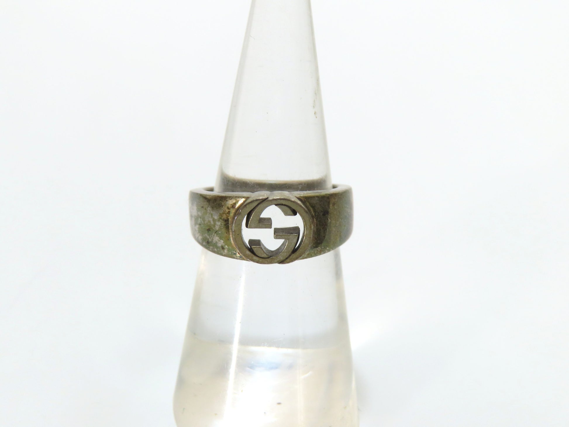 GUCCI Interlocking Ring AG925 5.8g Size 50