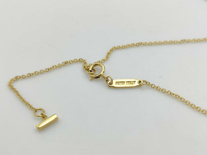Tiffany&Co. T Smile Mini YG Au750 2.4g Necklace 