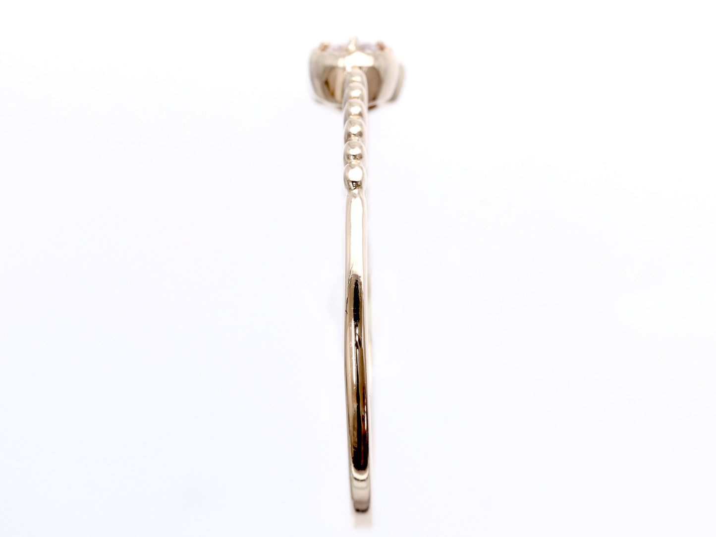 Amethyst Rose Quartz 0.05/0.05 Stamp, 18K Gold, 1.3g Ring 