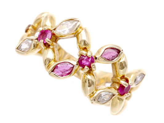 STAR JEWELRY Colored Stone Transparent Stone K14 3.2g Ring 