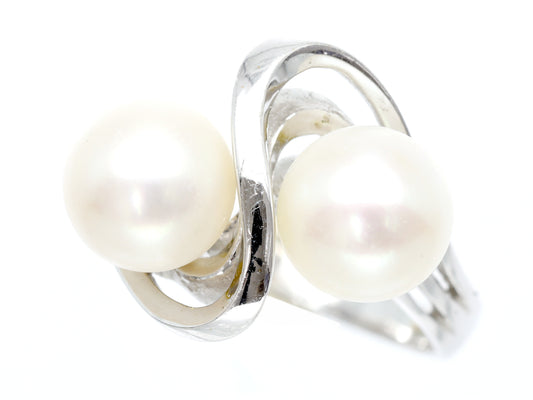 TASAKI Akoya Pearl Diameter Approx. 7.0mm K14WG 3.6g Ring 