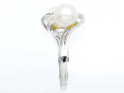 TASAKI Akoya Pearl Diameter Approx. 7.0mm K14WG 3.6g Ring 
