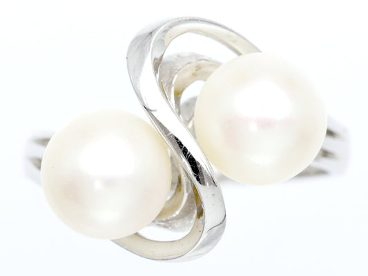 TASAKI Akoya Pearl Diameter Approx. 7.0mm K14WG 3.6g Ring 