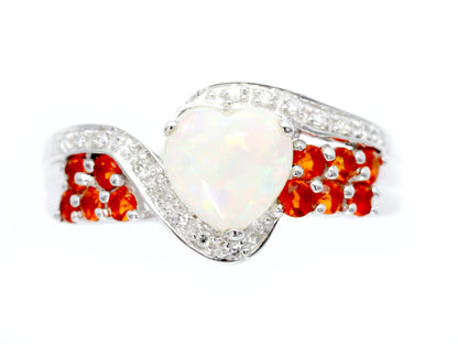 Opal Mexican Opal Diamond K14 3.4g Ring 