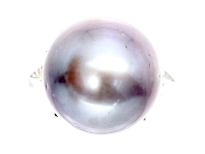 Tahitian Pearl Diameter Approx. 13.2mm D0.04ct Pt900 9.9g Ring 