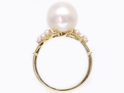 Nanyang Pearl Diameter Approx. 10.6mm D0.036ct K18 4.5g Ring 