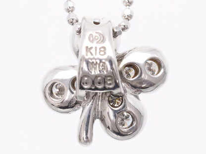 TASAKI D0.08ct K18WG 3.2g Necklace 