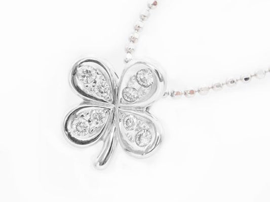 TASAKI D0.08ct K18WG 3.2g Necklace 