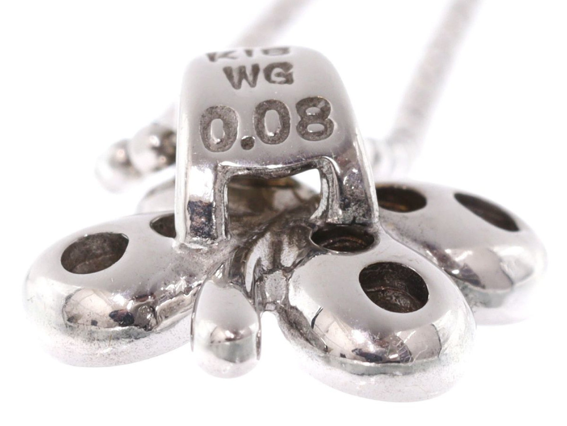 TASAKI D0.08ct K18WG 3.2g Necklace 