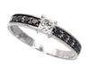 D0.277ct BLKD0.31ct K18WG 2.0g Ring 