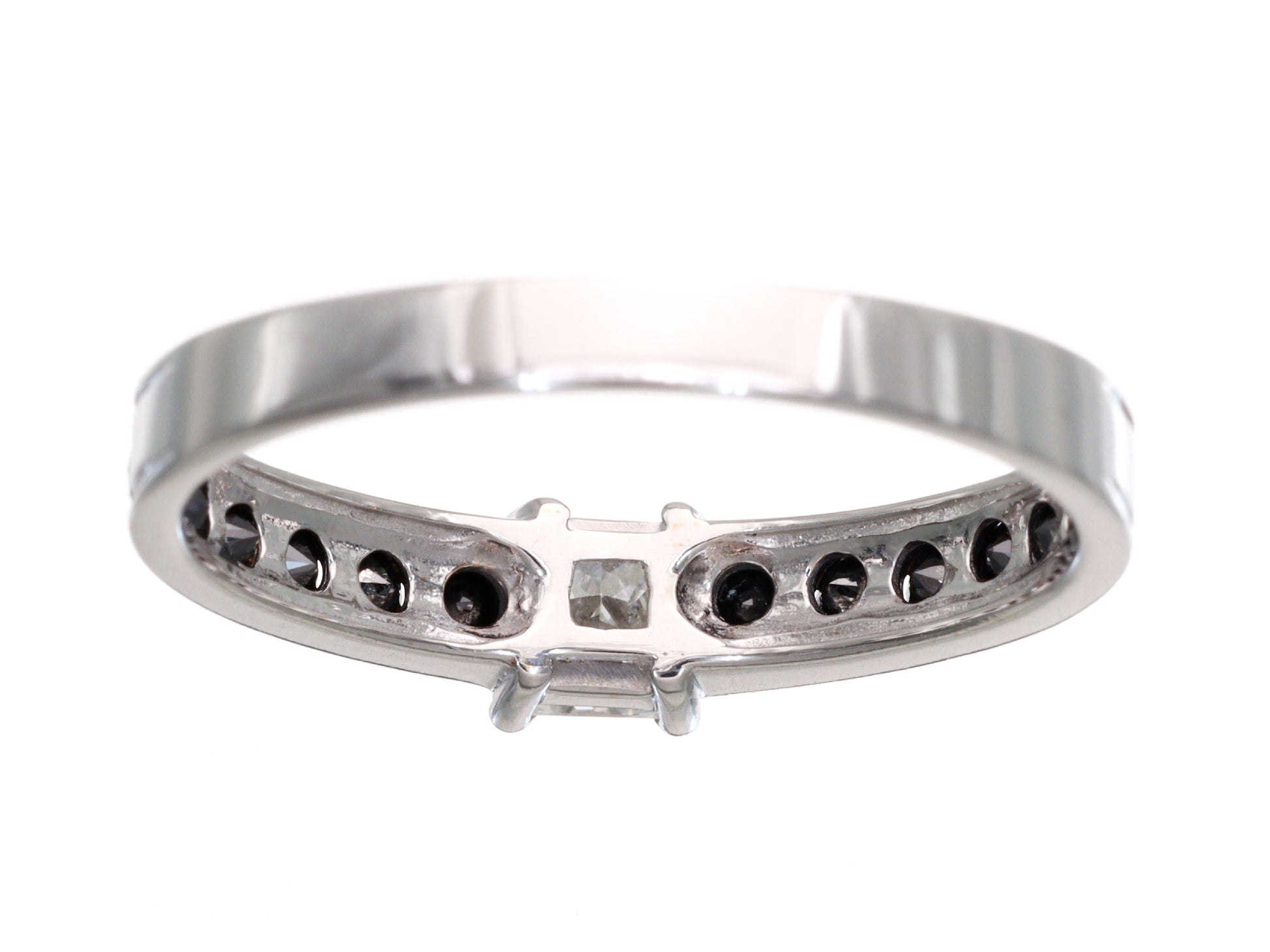 D0.277ct BLKD0.31ct K18WG 2.0g Ring 