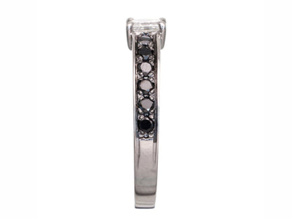D0.277ct BLKD0.31ct K18WG 2.0g Ring 