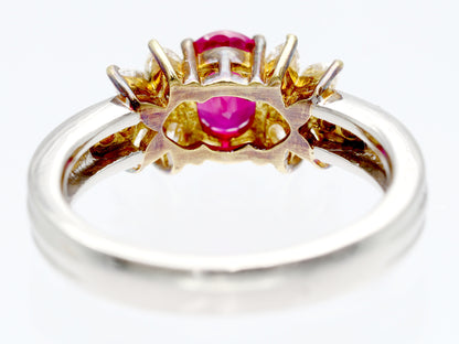 R0.34ct D0.63ct Pt900/K18 5.0g Ring 