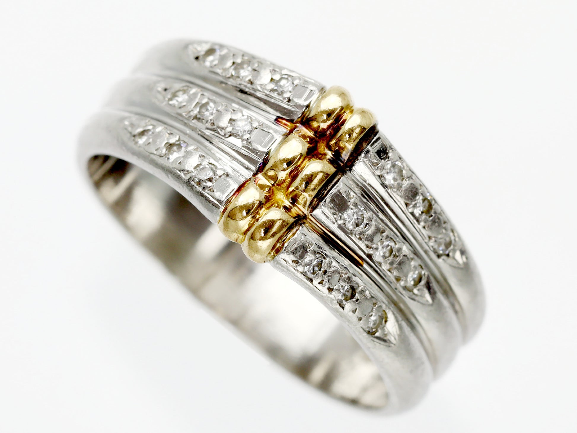 D0.12ct Pt850/K18 7.0g Ring 