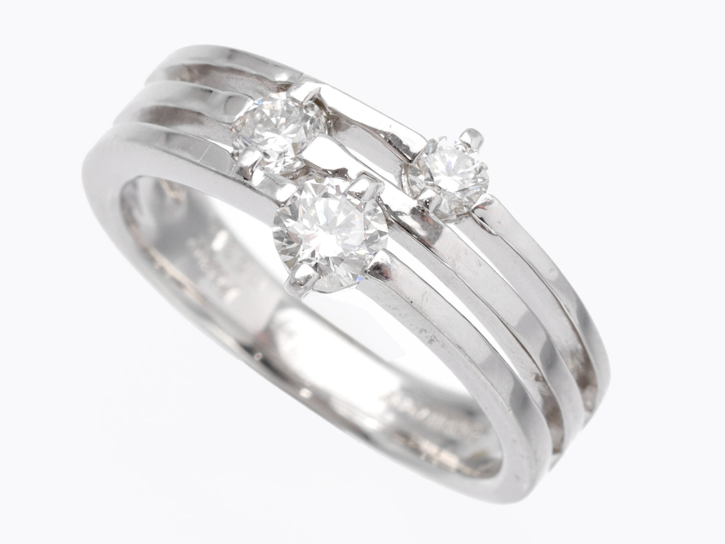 TRILOGY D0.53ct Pt900 6.9g Ring 