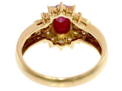 Colored Stone 1.52ct D0.45ct K18 4.5g Ring 