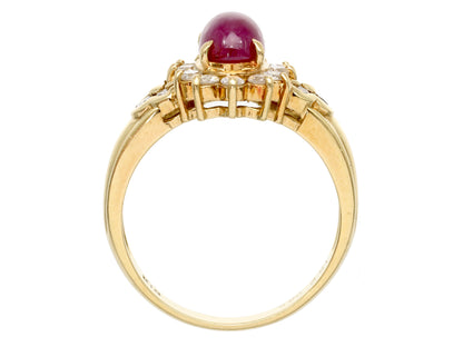Colored Stone 1.52ct D0.45ct K18 4.5g Ring 